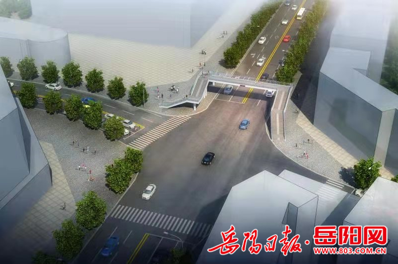 华容县城市广场正在修建人行天桥一睹为快