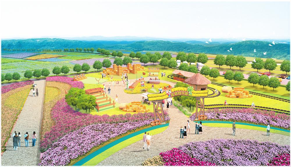 平江丽江田园艺术小镇鸟瞰图.