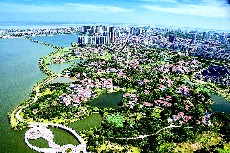 鸟瞰岳阳美如画
