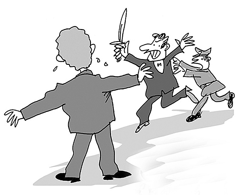 精神病患持刀伤人协警夺刀受伤