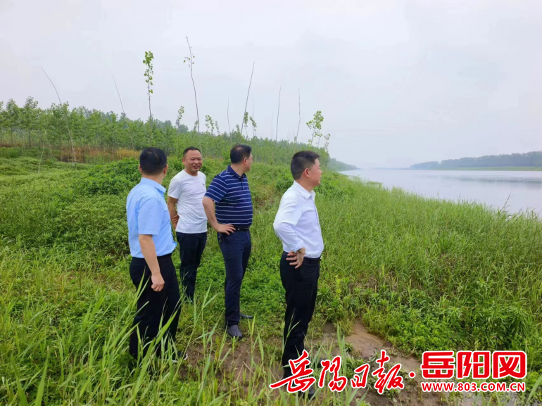加大农村生活污水治理推进力度,君山区环保局杨大队长一行来到良心堡